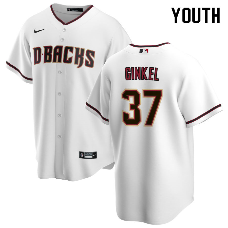 Nike Youth #37 Kevin Ginkel Arizona Diamondbacks Baseball Jerseys Sale-White